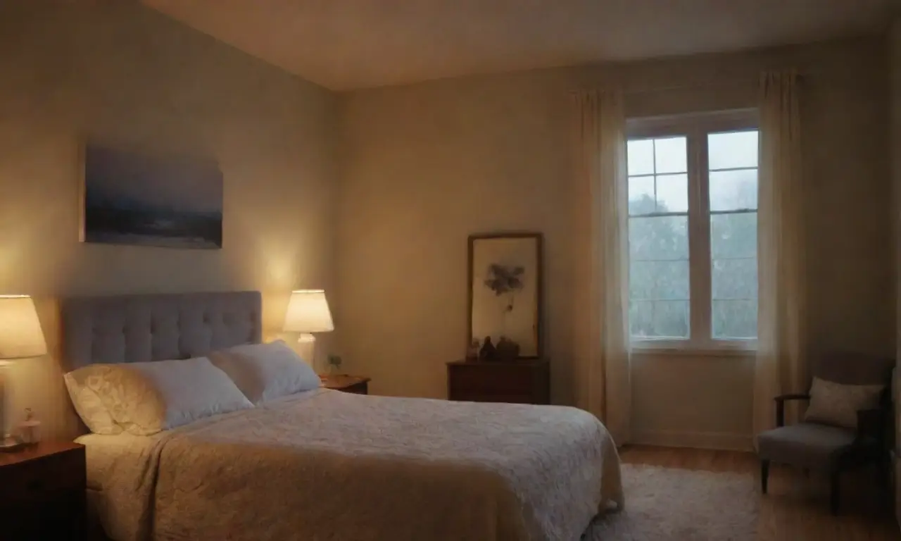 Ambiance apaisante avec des couleurs douces et des textures relaxantes