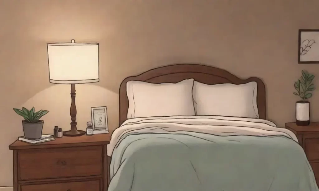 Une chambre sereine avec une lumière tamisée